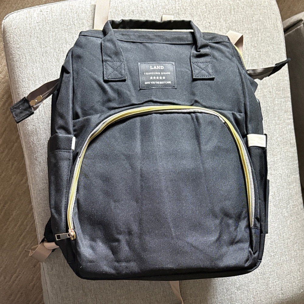 Land Traveling Share Black Baby Traveling Backpack